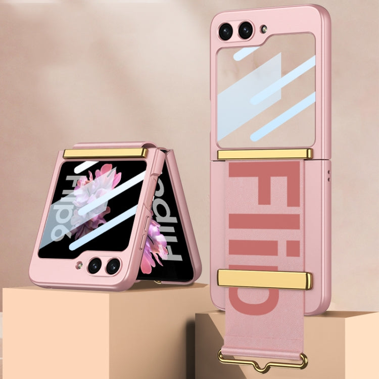 For Samsung Galaxy Z Flip6 / Flip7 FE GKK Integrated Ultra-thin Wristband Holder Phone Case(Pink) - free shipping - PMC Jewellery - Order now!