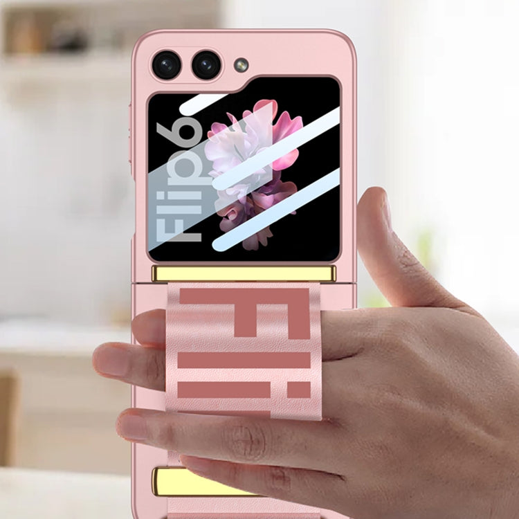 For Samsung Galaxy Z Flip6 / Flip7 FE GKK Integrated Ultra-thin Wristband Holder Phone Case(Pink) - free shipping - PMC Jewellery - Order now!