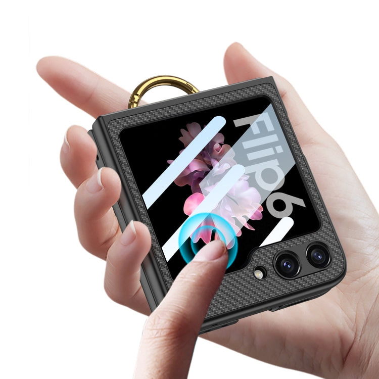 For Samsung Galaxy Z Flip6 / Flip7 FE GKK Integrated Ultra-thin Leather Card Slots Phone Case with Ring Holder(Black) - free shipping - PMC Jewellery - Order now!