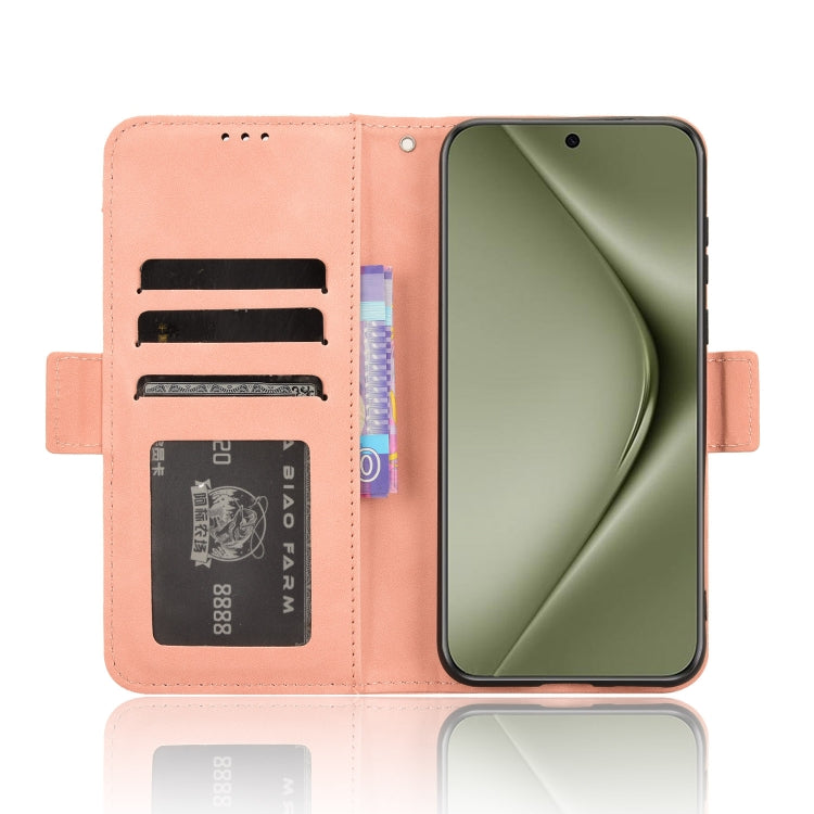 For Huawei Pura 70 Ultra Skin Feel Calf Texture Card Slots Leather Phone Case(Pink) - Huawei Cases by PMC Jewellery | Online Shopping South Africa | PMC Jewellery | Buy Now Pay Later Mobicred