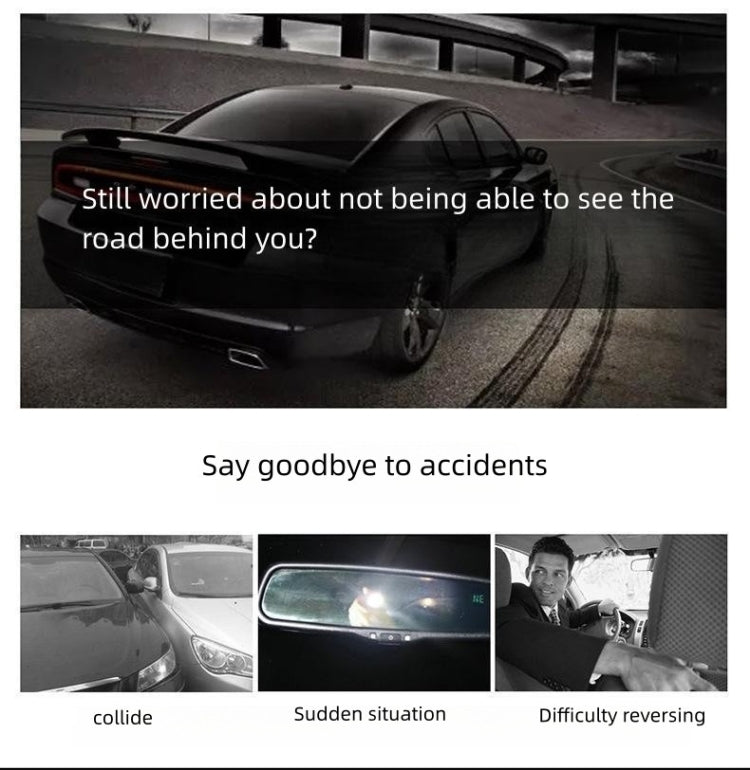 3R 3R-332 Car Panoramic Flat Rear View Mirror Interior Rear View Mirror - Interior Mirrors by 3R | Online Shopping South Africa | PMC TechLife | Buy Now Pay Later Mobicred