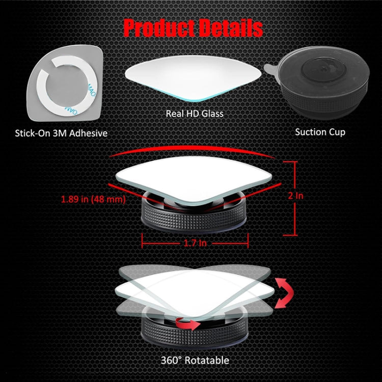 3R 3R-357 Car Suction Cup Auxiliary Side View Mirror Round Blind Spot Mirror - free shipping - PMc TechLife - Order now!