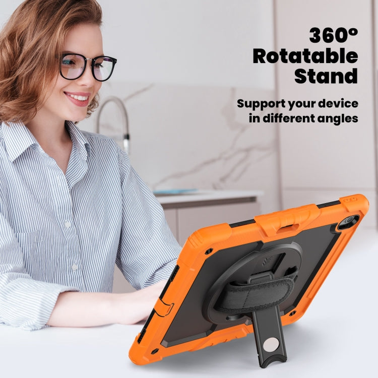 For iPad Air 13 2025 / 2024 Silicone Hybrid PC Tablet Case with Shoulder Strap(Orange) - iPad Air 13 2025 / 2024 Cases by PMC TechLife | Online Shopping South Africa | PMC TechLife | Buy Now Pay Later Mobicred