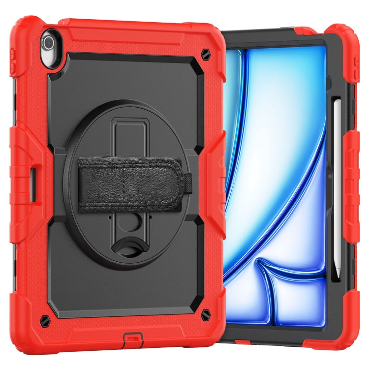 For iPad Air 13 2025 / 2024 Silicone Hybrid PC Tablet Case with Shoulder Strap(Red) - iPad Air 13 2025 / 2024 Cases by PMC TechLife | Online Shopping South Africa | PMC TechLife | Buy Now Pay Later Mobicred