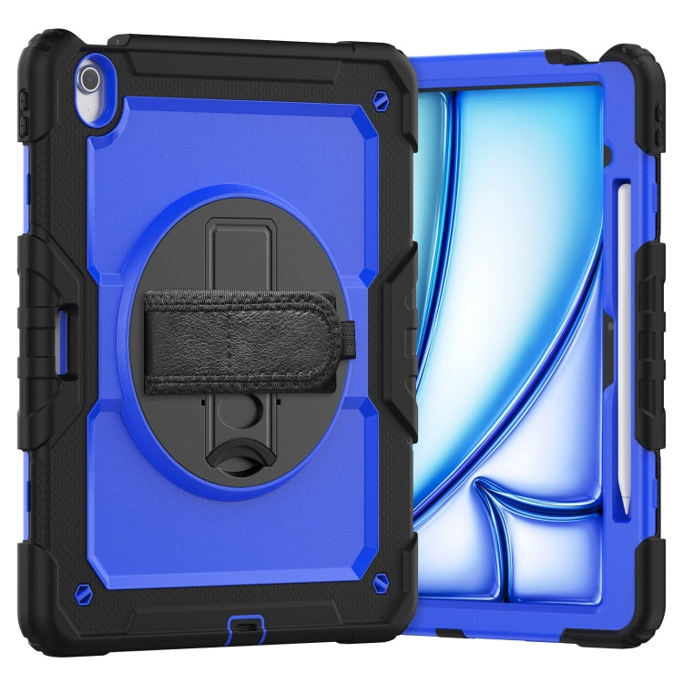 For iPad Air 13 2025 / 2024 Silicone Hybrid PC Tablet Case with Shoulder Strap(Dark Blue + Black) - iPad Air 13 2025 / 2024 Cases by PMC TechLife | Online Shopping South Africa | PMC TechLife | Buy Now Pay Later Mobicred