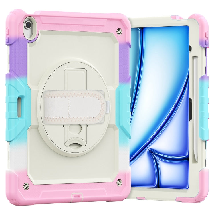For iPad Air 13 2024 Silicone Hybrid PC Tablet Case with Shoulder Strap(Camouflage Pink) - iPad Air 13 2024 Cases by PMC TechLife | Online Shopping South Africa | PMC TechLife | Buy Now Pay Later Mobicred