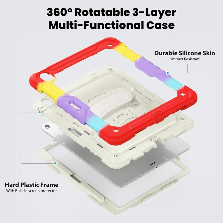 For iPad Air 13 2024 Silicone Hybrid PC Tablet Case with Shoulder Strap(Camouflage Red) - iPad Air 13 2024 Cases by PMC TechLife | Online Shopping South Africa | PMC TechLife | Buy Now Pay Later Mobicred