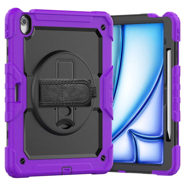 For iPad Air 13 2025 / 2024 Silicone Hybrid PC Tablet Case with Shoulder Strap(Purple) - iPad Air 13 2025 / 2024 Cases by PMC TechLife | Online Shopping South Africa | PMC TechLife | Buy Now Pay Later Mobicred