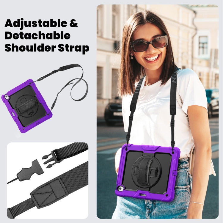 For iPad Air 13 2025 / 2024 Silicone Hybrid PC Tablet Case with Shoulder Strap(Purple) - iPad Air 13 2025 / 2024 Cases by PMC TechLife | Online Shopping South Africa | PMC TechLife | Buy Now Pay Later Mobicred
