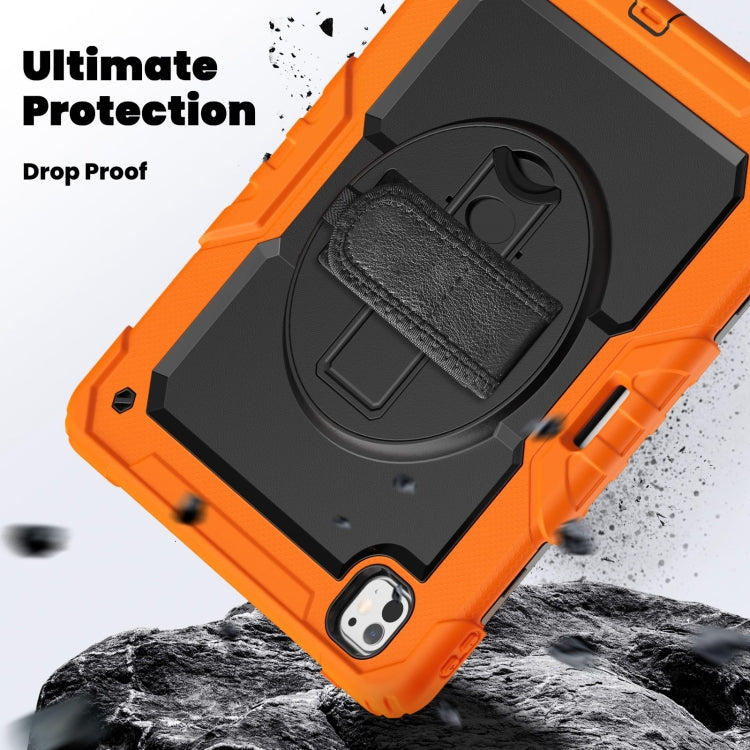 For iPad Pro 13 2024 Silicone Hybrid PC Tablet Case with Shoulder Strap(Orange) - free shipping - PMC TechLife - Order now!