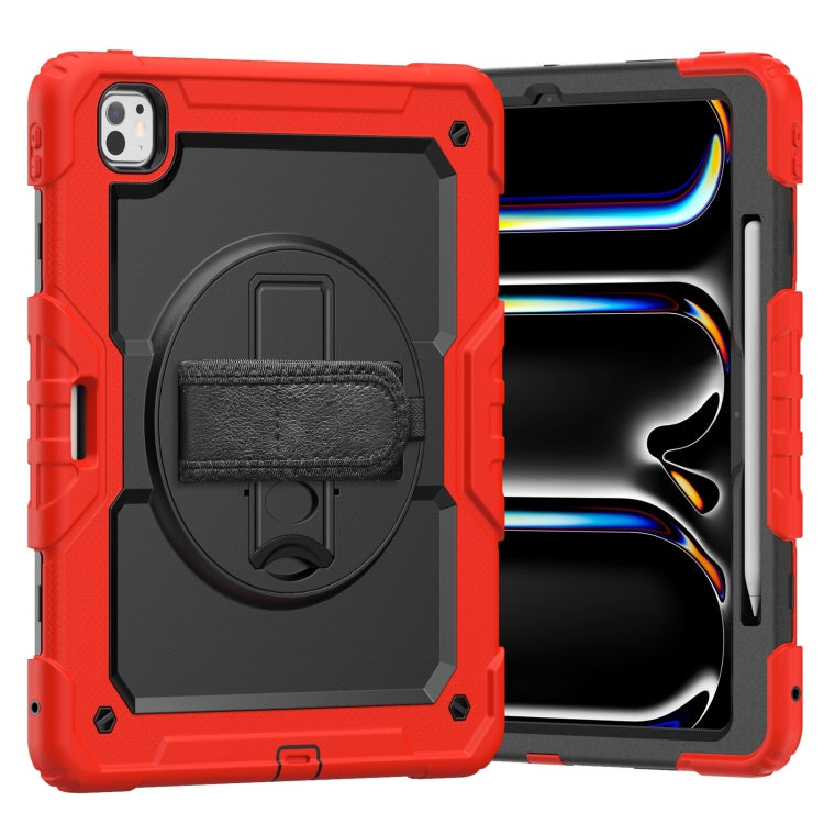 For iPad Pro 13 2024 Silicone Hybrid PC Tablet Case with Shoulder Strap(Red) - iPad Pro 13 2024 Cases by PMC TechLife | Online Shopping South Africa | PMC TechLife | Buy Now Pay Later Mobicred
