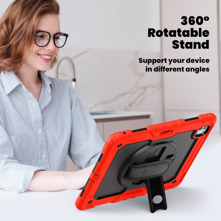 For iPad Pro 13 2024 Silicone Hybrid PC Tablet Case with Shoulder Strap(Red) - iPad Pro 13 2024 Cases by PMC TechLife | Online Shopping South Africa | PMC TechLife | Buy Now Pay Later Mobicred