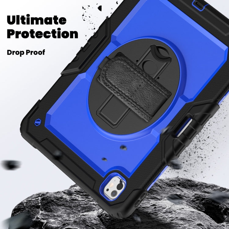 For iPad Pro 13 2024 Silicone Hybrid PC Tablet Case with Shoulder Strap(Dark Blue + Black) - iPad Pro 13 2024 Cases by PMC TechLife | Online Shopping South Africa | PMC TechLife | Buy Now Pay Later Mobicred