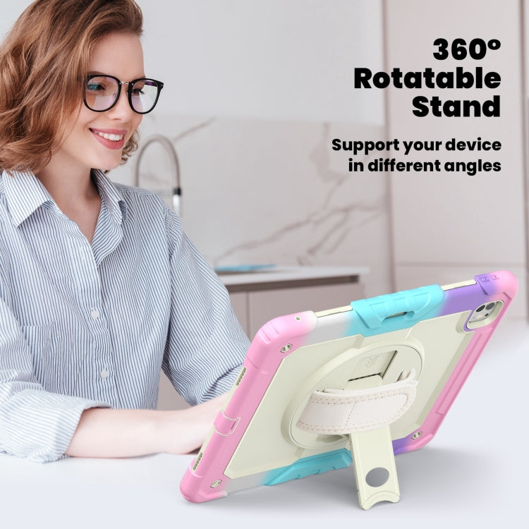 For iPad Pro 13 2024 Silicone Hybrid PC Tablet Case with Shoulder Strap(Camouflage Pink) - iPad Pro 13 2024 Cases by PMC TechLife | Online Shopping South Africa | PMC TechLife | Buy Now Pay Later Mobicred