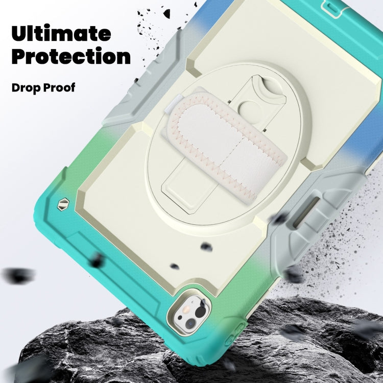 For iPad Pro 13 2024 Silicone Hybrid PC Tablet Case with Shoulder Strap(Camouflage Light Blue) - iPad Pro 13 2024 Cases by PMC TechLife | Online Shopping South Africa | PMC TechLife | Buy Now Pay Later Mobicred