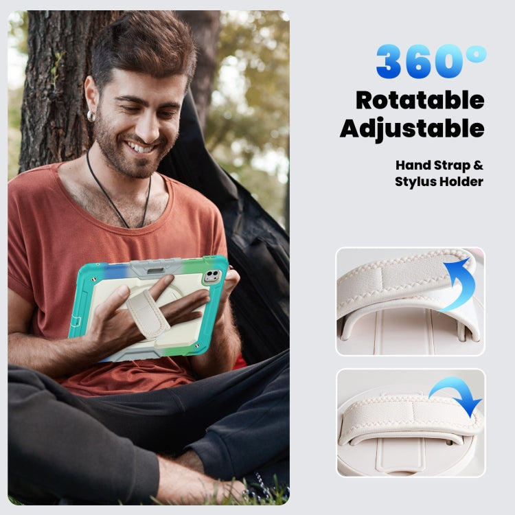 For iPad Pro 13 2024 Silicone Hybrid PC Tablet Case with Shoulder Strap(Camouflage Light Blue) - iPad Pro 13 2024 Cases by PMC TechLife | Online Shopping South Africa | PMC TechLife | Buy Now Pay Later Mobicred