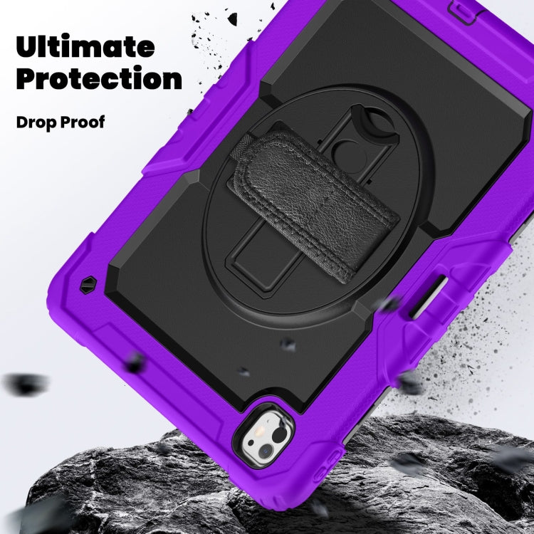 For iPad Pro 13 2024 Silicone Hybrid PC Tablet Case with Shoulder Strap(Purple) - iPad Pro 13 2024 Cases by PMC TechLife | Online Shopping South Africa | PMC TechLife | Buy Now Pay Later Mobicred