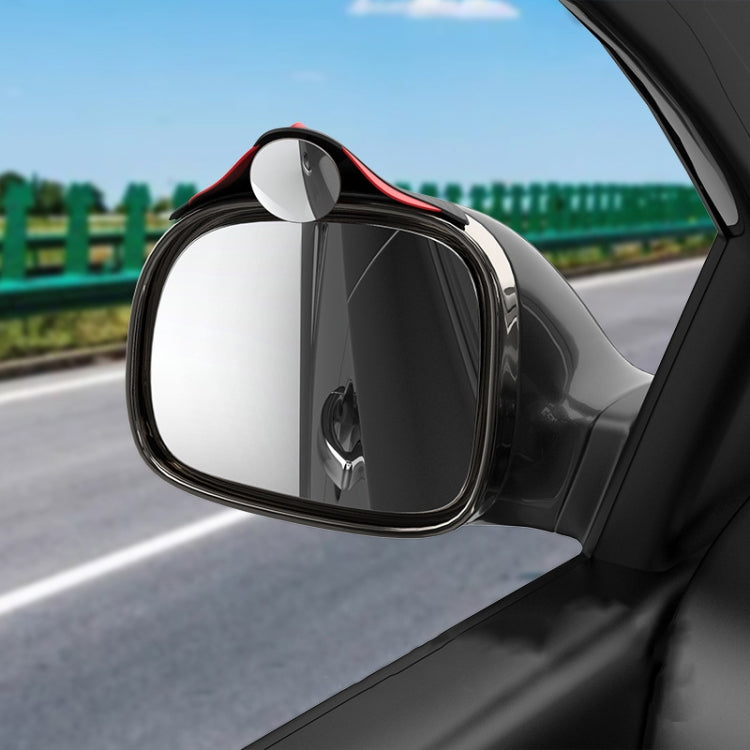 3R 3R-157 2 in 1 Car Auxiliary HD Blind Spot Mirror with Carbon Fiber Texture Rain Shield, Style:Round Shape - free shipping - PMC TechLife - Order now!
