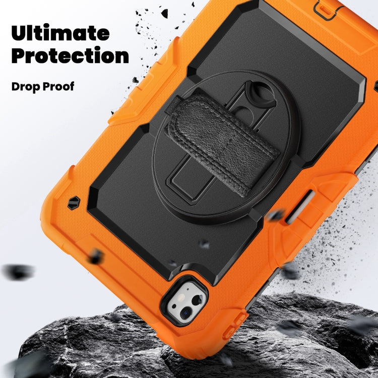 For iPad Pro 11 2024 Silicone Hybrid PC Tablet Case with Shoulder Strap(Orange) - iPad Pro 11 2024 Cases by PMC TechLife | Online Shopping South Africa | PMC TechLife | Buy Now Pay Later Mobicred
