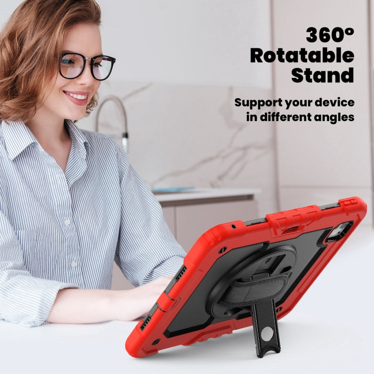 For iPad Pro 11 2024 Silicone Hybrid PC Tablet Case with Shoulder Strap(Red) - iPad Pro 11 2024 Cases by PMC TechLife | Online Shopping South Africa | PMC TechLife | Buy Now Pay Later Mobicred