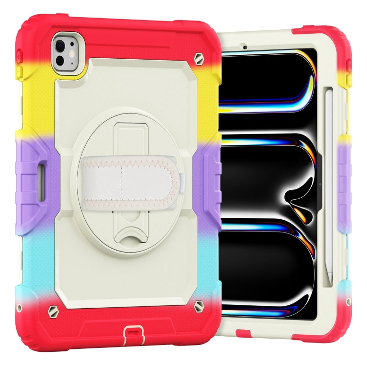 For iPad Pro 11 2024 Silicone Hybrid PC Tablet Case with Shoulder Strap(Camouflage Red) - iPad Pro 11 2024 Cases by PMC TechLife | Online Shopping South Africa | PMC TechLife | Buy Now Pay Later Mobicred