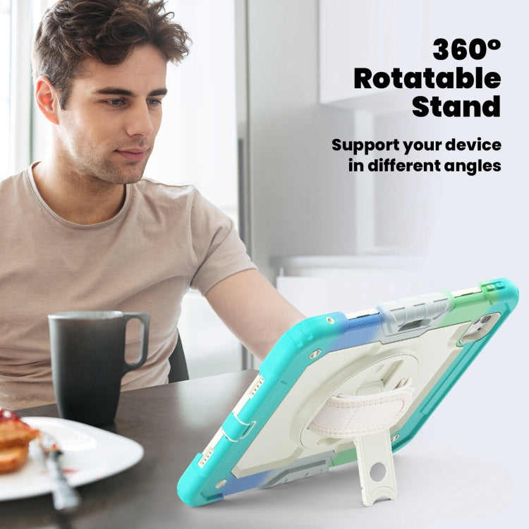 For iPad Pro 11 2024 Silicone Hybrid PC Tablet Case with Shoulder Strap(Camouflage Light Blue) - iPad Pro 11 2024 Cases by PMC TechLife | Online Shopping South Africa | PMC TechLife | Buy Now Pay Later Mobicred