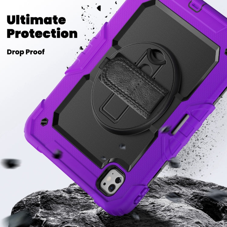 For iPad Pro 11 2024 Silicone Hybrid PC Tablet Case with Shoulder Strap(Purple) - iPad Pro 11 2024 Cases by PMC TechLife | Online Shopping South Africa | PMC TechLife | Buy Now Pay Later Mobicred