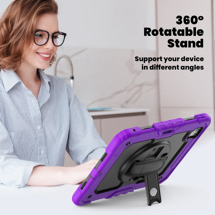 For iPad Pro 11 2024 Silicone Hybrid PC Tablet Case with Shoulder Strap(Purple) - iPad Pro 11 2024 Cases by PMC TechLife | Online Shopping South Africa | PMC TechLife | Buy Now Pay Later Mobicred