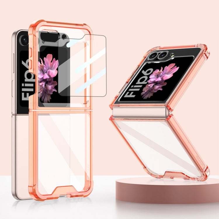 For Samsung Galaxy Z Flip6 GKK Airbag Full Coverage Phone Case with Tempered Film(Orange) - free shipping - PMC Jewellery - Order now!