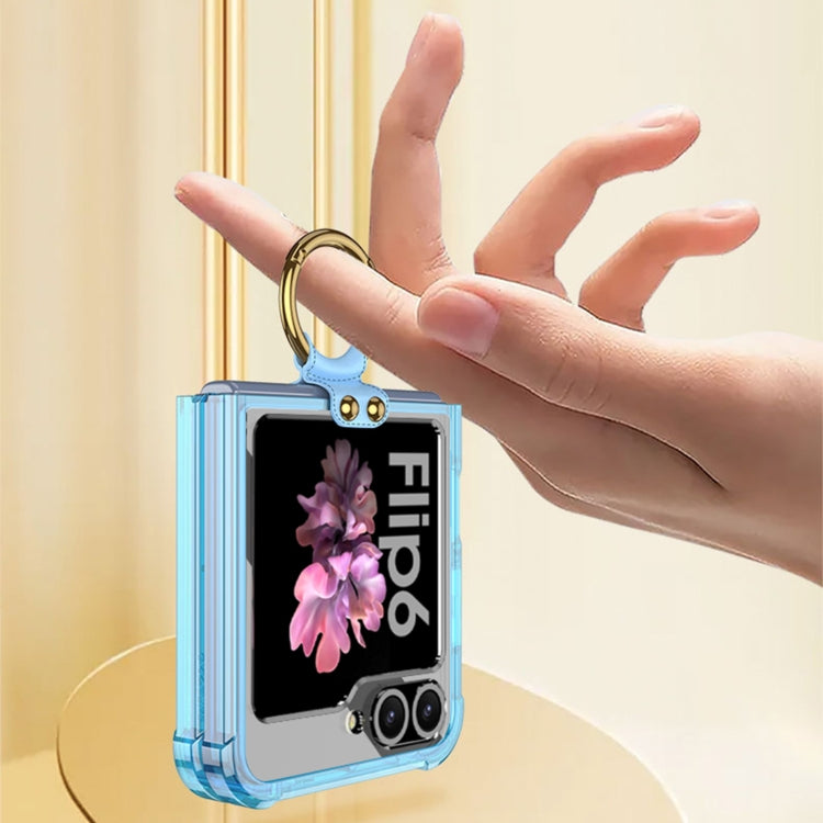 For Samsung Galaxy Z Flip6 / Flip7 FE GKK Airbag Ring Full Coverage Phone Case with Tempered Film(Black) - free shipping - PMC Jewellery - Order now!