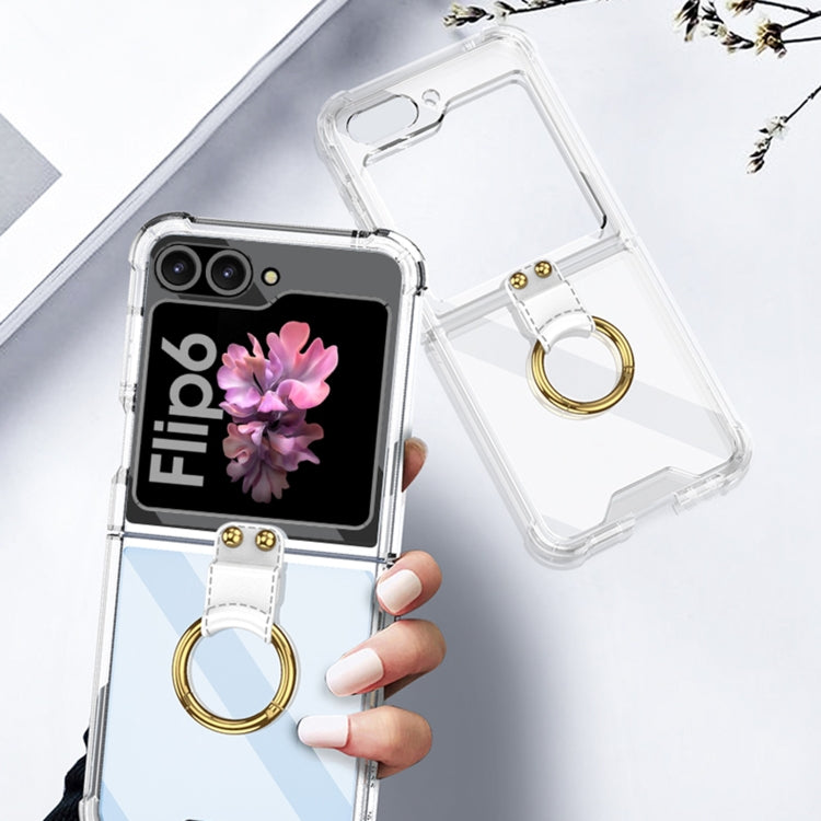 For Samsung Galaxy Z Flip6 / Flip7 FE GKK Airbag Ring Full Coverage Phone Case(Transparent) - free shipping - PMC Jewellery - Order now!