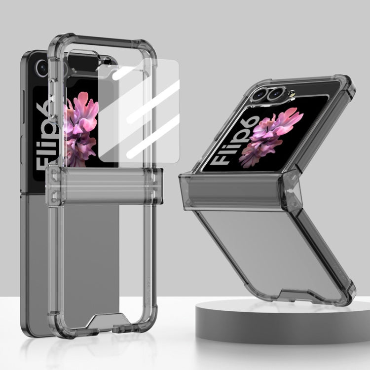 For Samsung Galaxy Z Flip6 / Flip7 FE GKK Airbag Hinge Full Coverage Phone Case with Tempered Film(Black) - free shipping - PMC Jewellery - Order now!