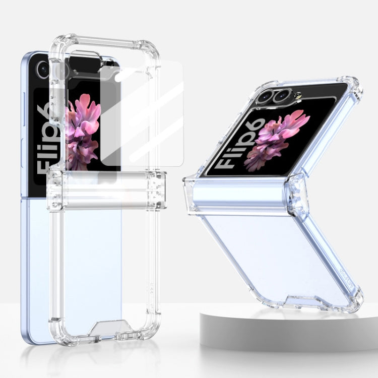 For Samsung Galaxy Z Flip6 / Flip7 FE GKK Airbag Hinge Full Coverage Phone Case with Tempered Film(Transparent) - free shipping - PMC Jewellery - Order now!