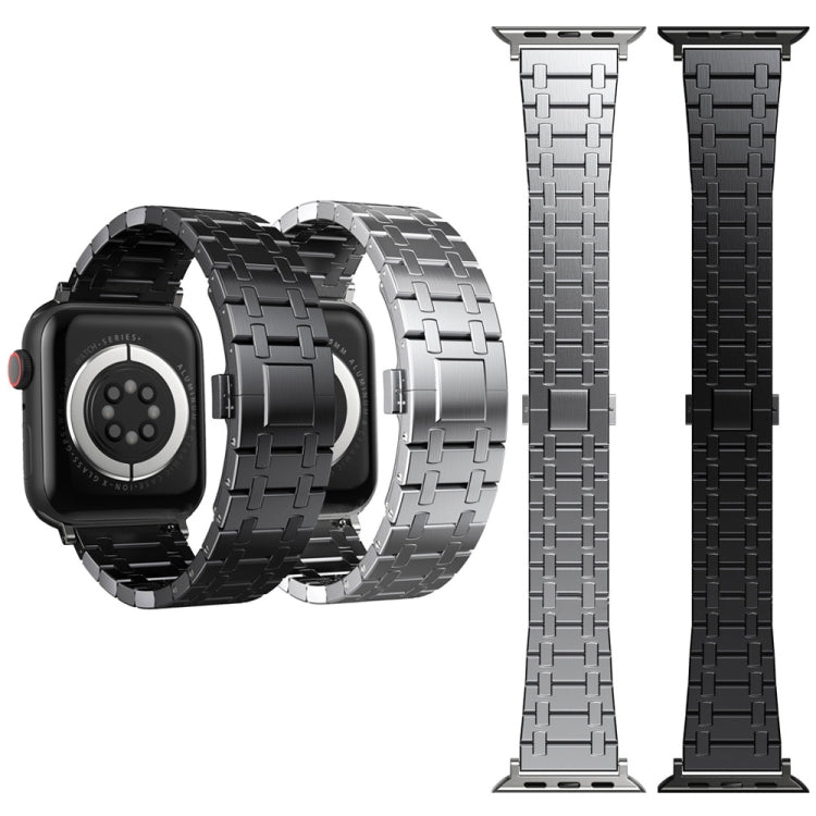 For Apple Watch SE 2023 44mm Modified Oak AP Titanium Alloy Watch Band(Black) - free shipping - PMc TechLife - Order now!