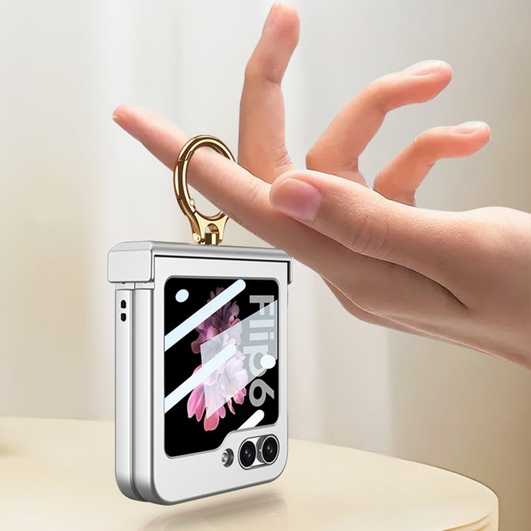 For Samsung Galaxy Z Flip6 / Flip7 FE GKK Integrated Ultra-thin Hinge Full Coverage Phone Case with Ring(Blue) - free shipping - PMC Jewellery - Order now!