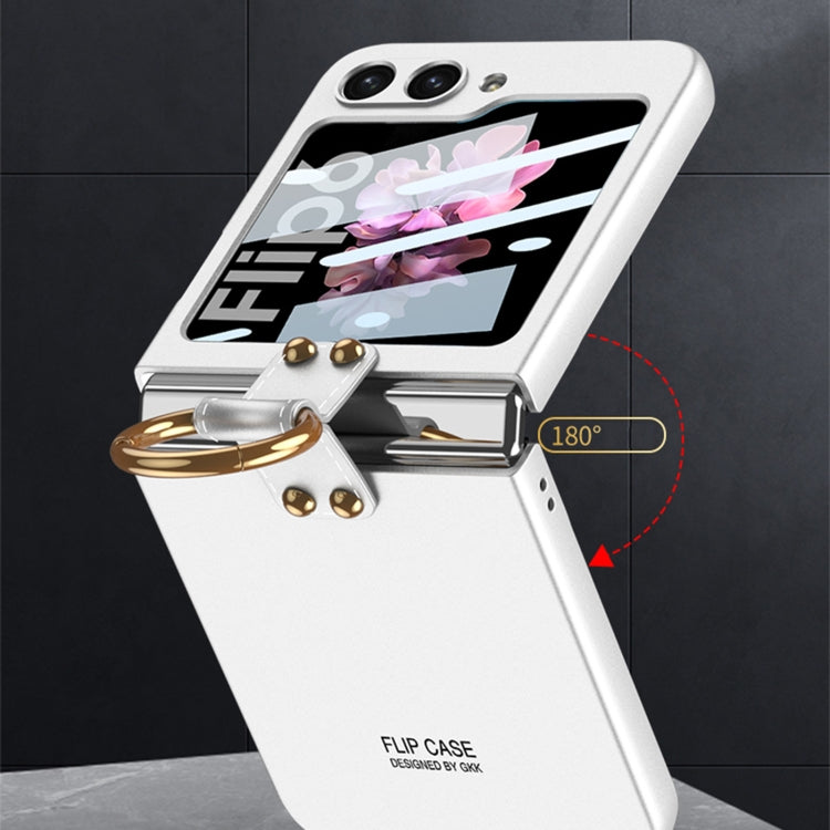 For Samsung Galaxy Z Flip6 / Flip7 FE GKK Integrated Ultra-thin PC Full Coverage Phone Case with Ring Holder(Silver) - free shipping - PMC Jewellery - Order now!