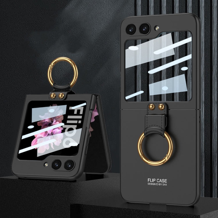 For Samsung Galaxy Z Flip6 / Flip7 FE GKK Integrated Ultra-thin PC Full Coverage Phone Case with Ring Holder(Black) - free shipping - PMC Jewellery - Order now!