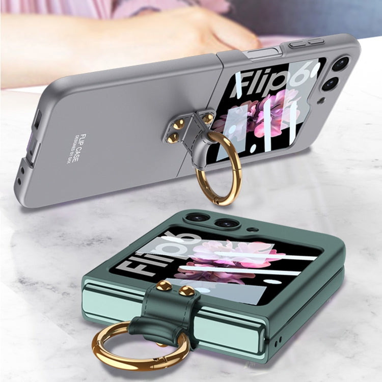 For Samsung Galaxy Z Flip6 / Flip7 FE GKK Integrated Ultra-thin PC Full Coverage Phone Case with Ring Holder(Black) - free shipping - PMC Jewellery - Order now!
