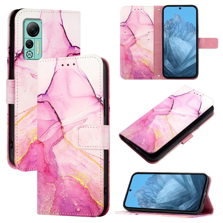 For Ulefone Note 14 PT003 Marble Pattern Flip Leather Phone Case(Pink Purple Gold) - free shipping - PMC Jewellery - Order now!