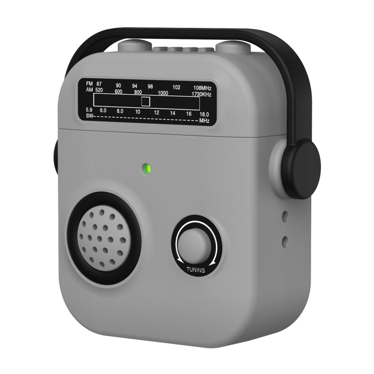 For AirPods 2 / 1 Radio Style Wireless Bluetooth Earphones Shockproof Protective Case(Light Grey) - For AirPods 1/2 by PMC Jewellery | Online Shopping South Africa | PMC Jewellery | Buy Now Pay Later Mobicred