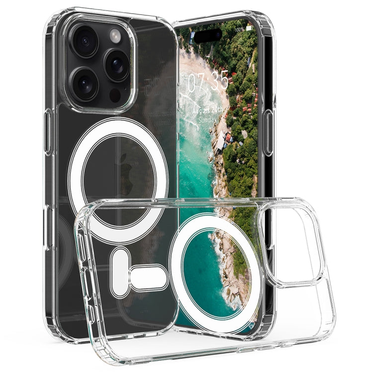 For iPhone 16 Pro Max MagSafe Clear Acrylic PC Hybrid TPU Phone Case(Transparent) - iPhone 16 Pro Max Cases by PMC TechLife | Online Shopping South Africa | PMC TechLife | Buy Now Pay Later Mobicred