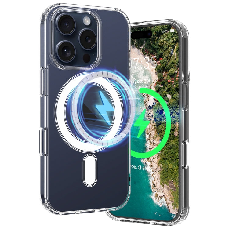 For iPhone 16 Pro Max MagSafe Clear Acrylic PC Hybrid TPU Phone Case(Transparent) - iPhone 16 Pro Max Cases by PMC TechLife | Online Shopping South Africa | PMC TechLife | Buy Now Pay Later Mobicred