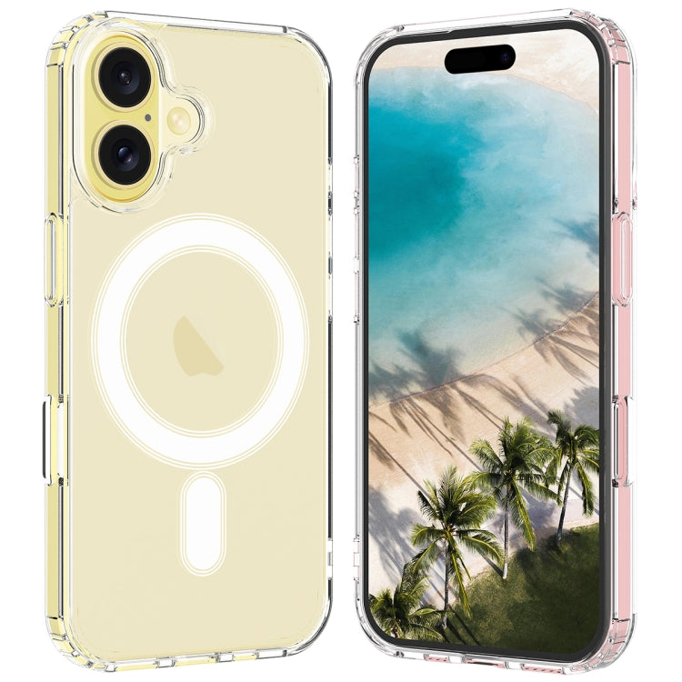For iPhone 16 MagSafe Clear Acrylic PC Hybrid TPU Phone Case(Transparent) - iPhone 16 Cases by PMC TechLife | Online Shopping South Africa | PMC TechLife | Buy Now Pay Later Mobicred