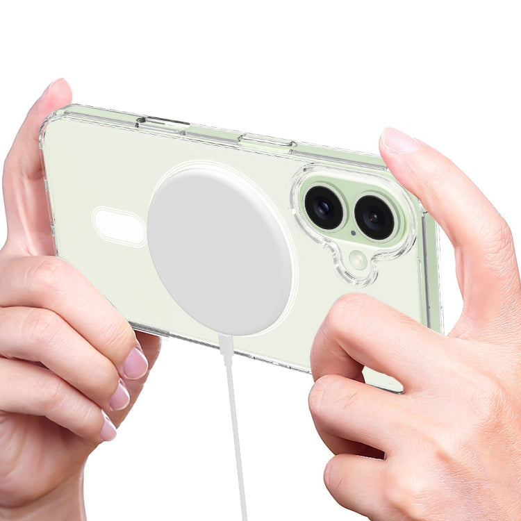 For iPhone 16 MagSafe Clear Acrylic PC Hybrid TPU Phone Case(Transparent) - iPhone 16 Cases by PMC TechLife | Online Shopping South Africa | PMC TechLife | Buy Now Pay Later Mobicred