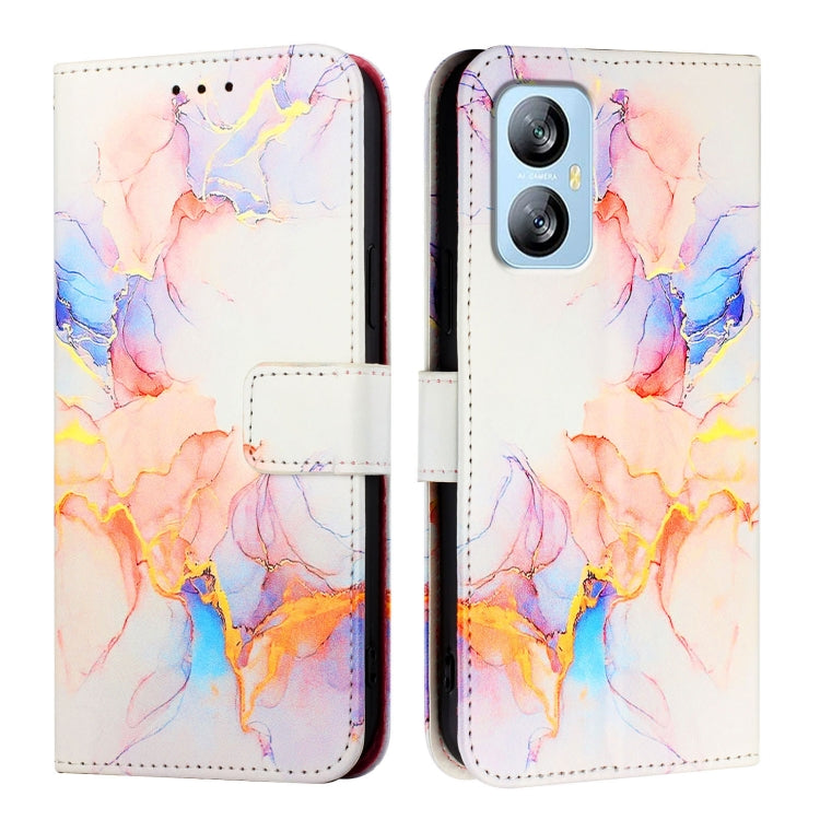 For Blackview A52 PT003 Marble Pattern Flip Leather Phone Case(Galaxy Marble White) - More Brand by PMC TechLife | Online Shopping South Africa | PMC TechLife | Buy Now Pay Later Mobicred