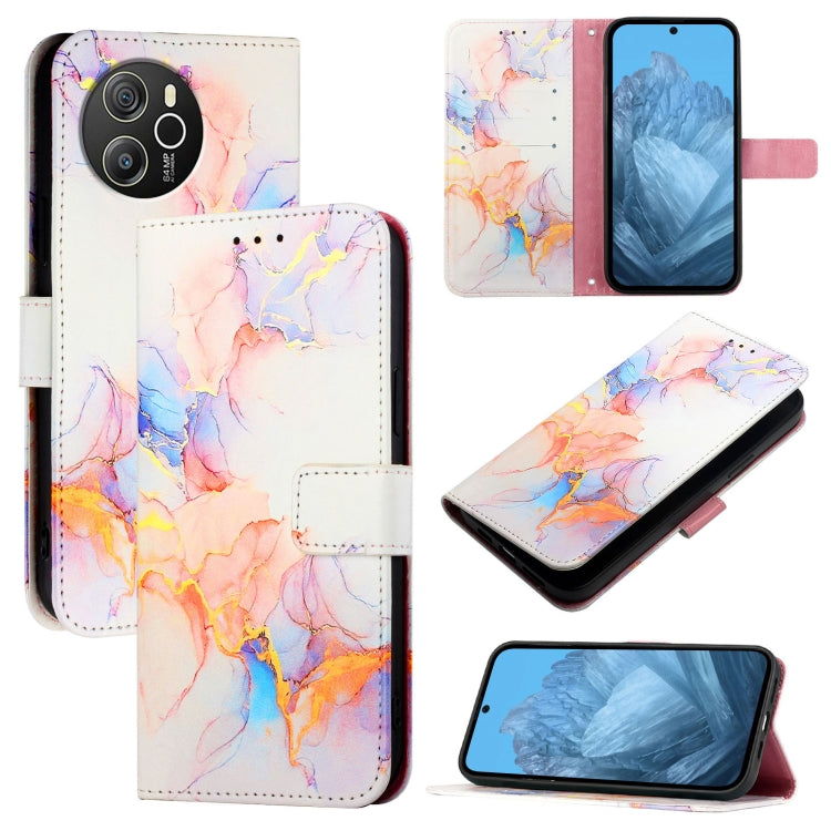 For Blackview Shark 8 PT003 Marble Pattern Flip Leather Phone Case(Galaxy Marble White) - More Brand by PMC TechLife | Online Shopping South Africa | PMC TechLife | Buy Now Pay Later Mobicred