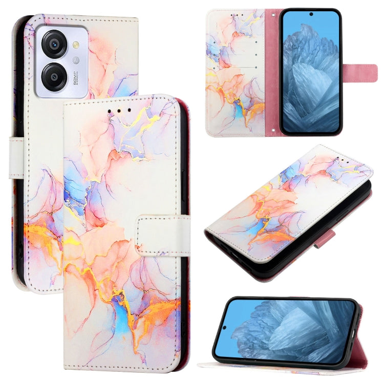 For Blackview Color 8 PT003 Marble Pattern Flip Leather Phone Case(Galaxy Marble White) - More Brand by PMC TechLife | Online Shopping South Africa | PMC TechLife | Buy Now Pay Later Mobicred