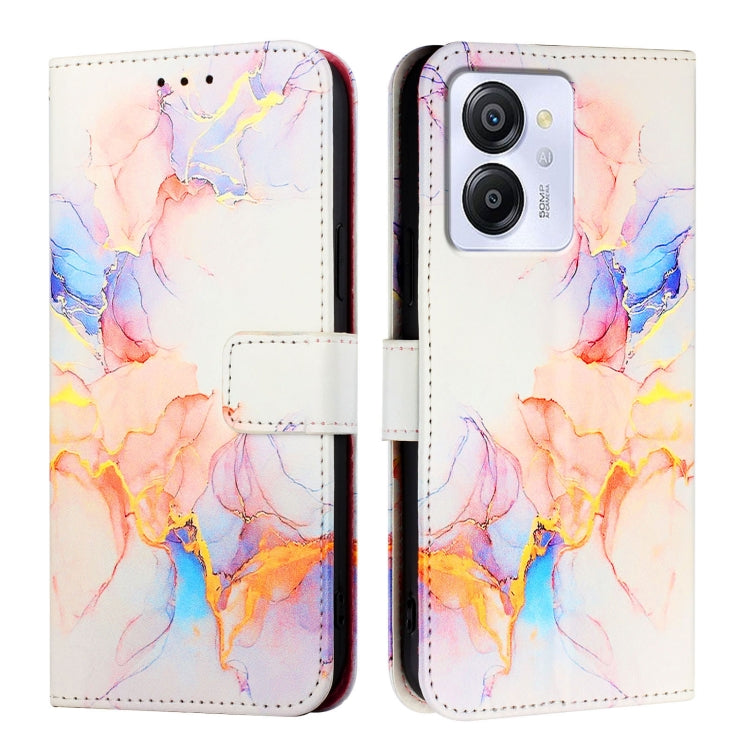 For Blackview Color 8 PT003 Marble Pattern Flip Leather Phone Case(Galaxy Marble White) - More Brand by PMC TechLife | Online Shopping South Africa | PMC TechLife | Buy Now Pay Later Mobicred