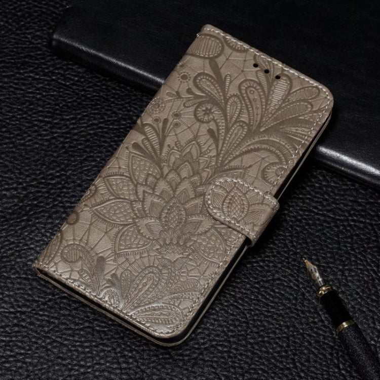 For Motorola Moto G Power 5G 2024 Lace Flower Embossing Flip Leather Phone Case(Grey) - free shipping - PMC Jewellery - Order now!