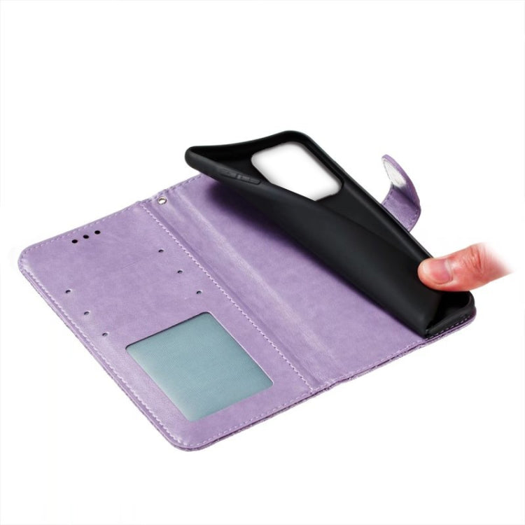For Motorola Moto G Power 5G 2024 Lace Flower Embossing Flip Leather Phone Case(Purple) - Motorola Cases by PMC Jewellery | Online Shopping South Africa | PMC Jewellery | Buy Now Pay Later Mobicred
